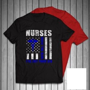Nurses Back The Blue I_ve Got Your Six Black T-shirt